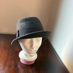 Andre Dark Gray Fedora with Black Band